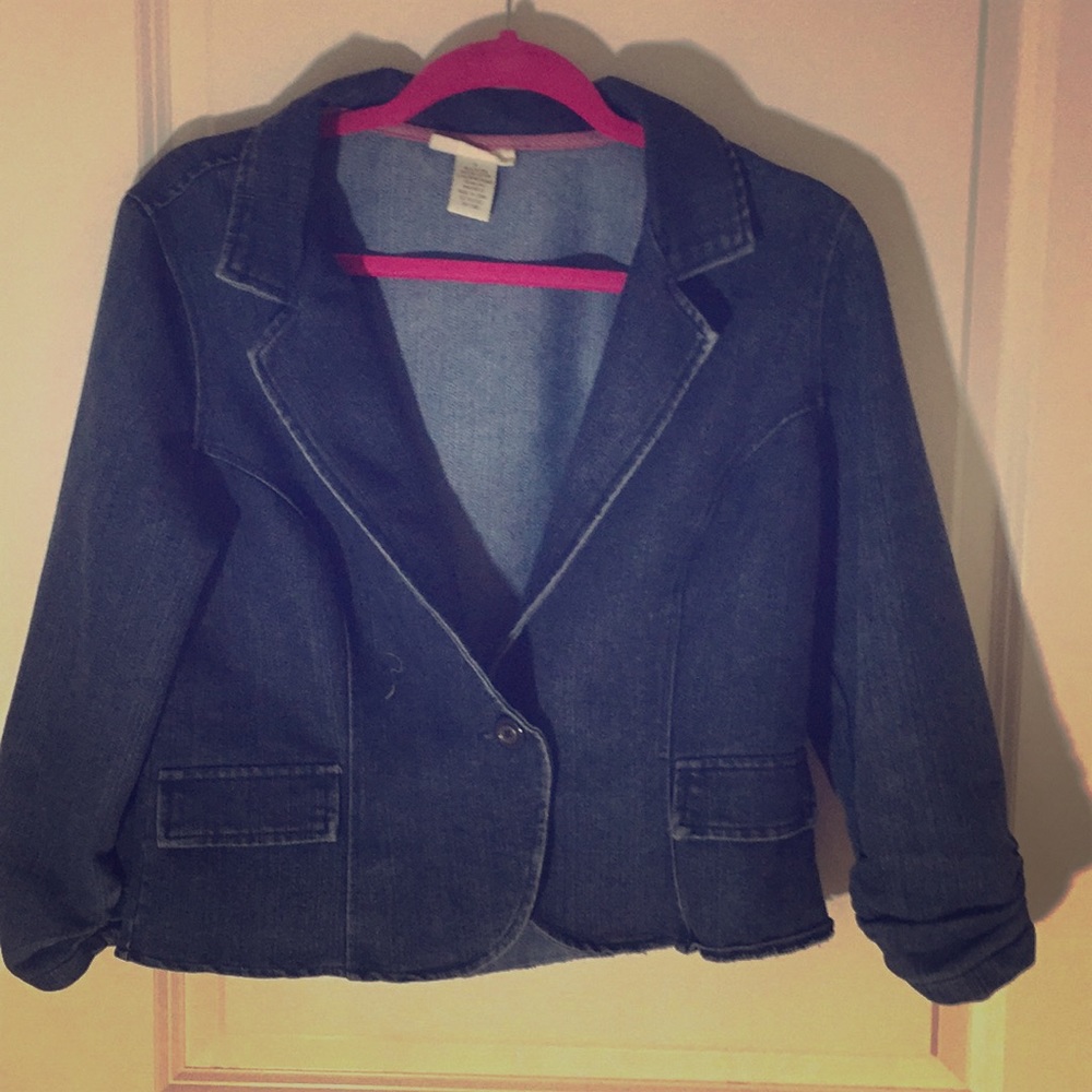Girls 3/4th sleeved jean Jacket